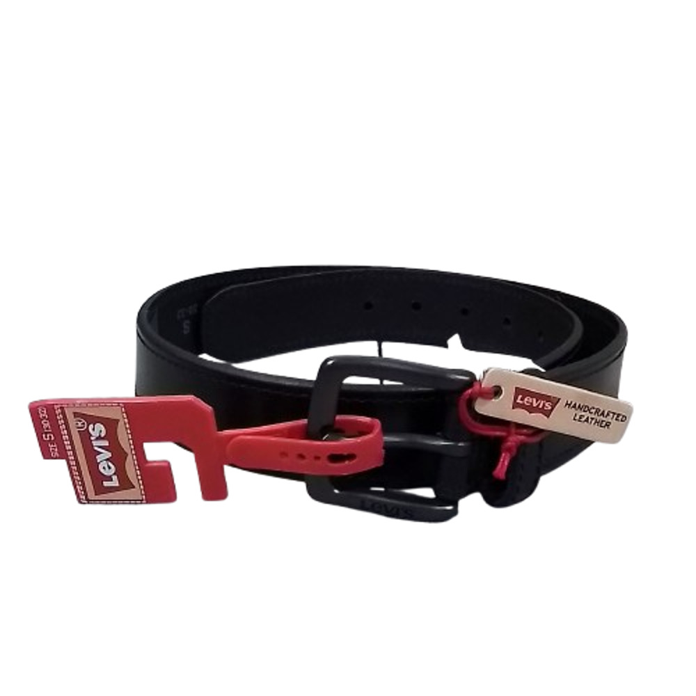 Men's Levi's Rivet Detail Leather Belt - Black - Small (30/32) - NWT